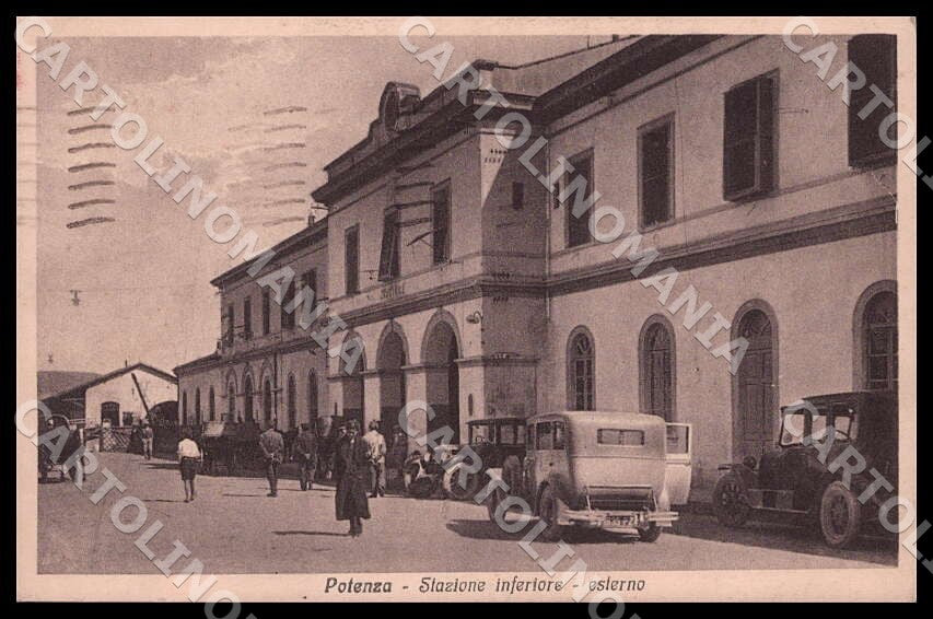 Potenza Città Stazione inferiore esterno Auto cartolina GM1116 – fronte