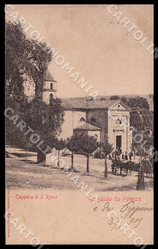 Potenza Città Cappella San Rocco Carretto Cavallo PIEGATA cartolina GM1121 – fronte