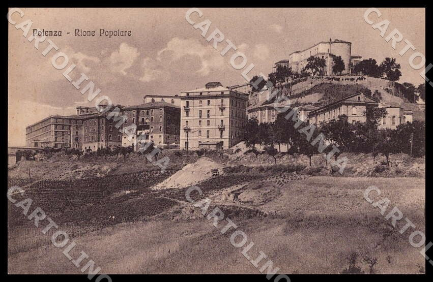 Potenza Città Rione Popolare cartolina GM1127 – fronte