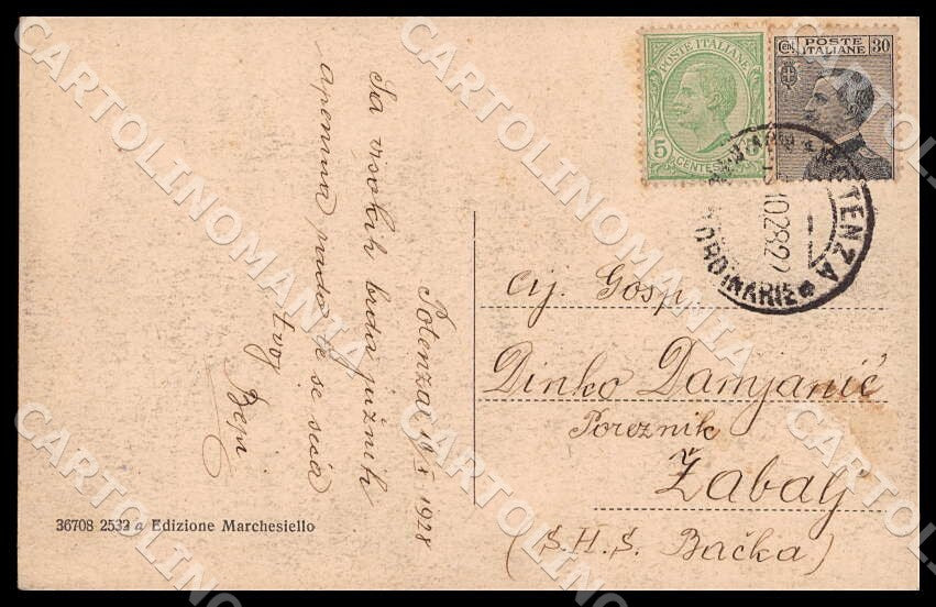 Potenza Città Rione popolare cartolina GM1129 – retro