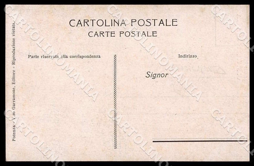 Potenza Città Costume Costumi cartolina GM1131 – retro