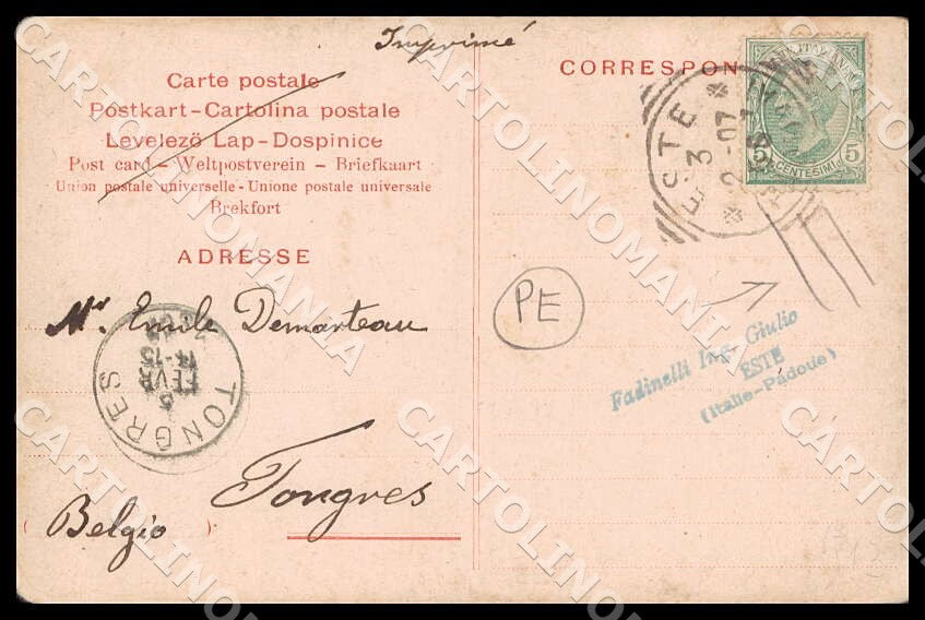 Potenza Città Stazione ferroviaria PIEGHE cartolina GM1132 – retro