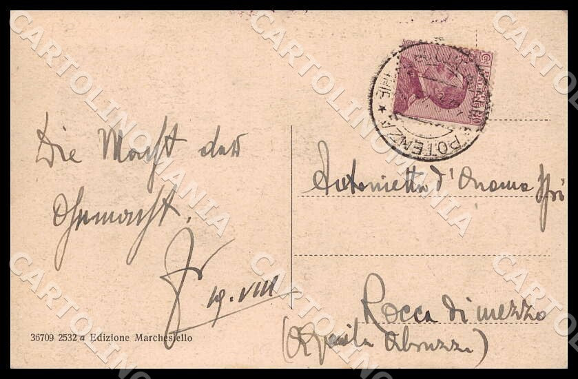 Potenza Città Via Napoli Corriera Auto cartolina GM1133 – retro
