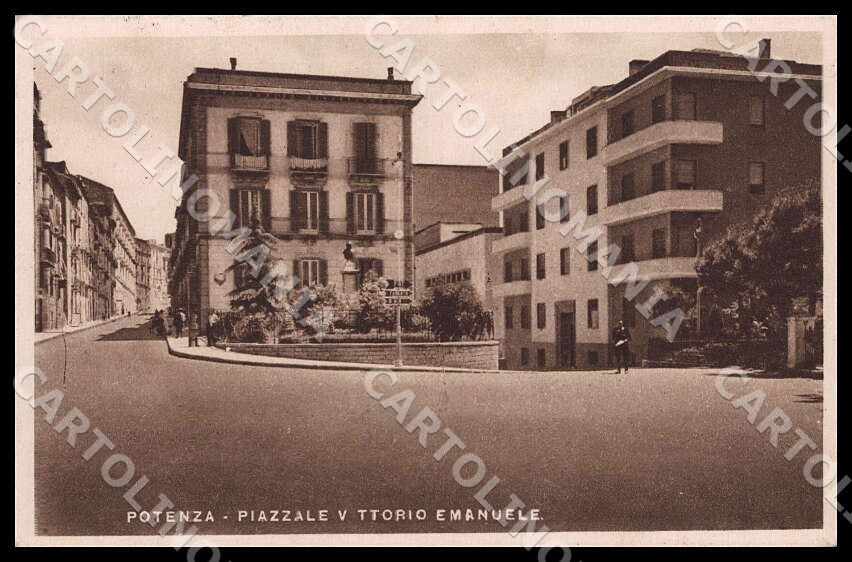 Potenza Città Piazzale Vittorio Emanuele PIEGA cartolina GM1134 – fronte