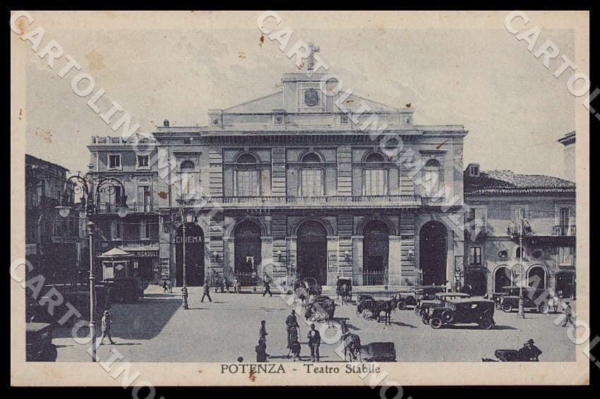 Potenza Città Teatro Stabile Auto Cavallo Cinema cartolina GM1137 – fronte