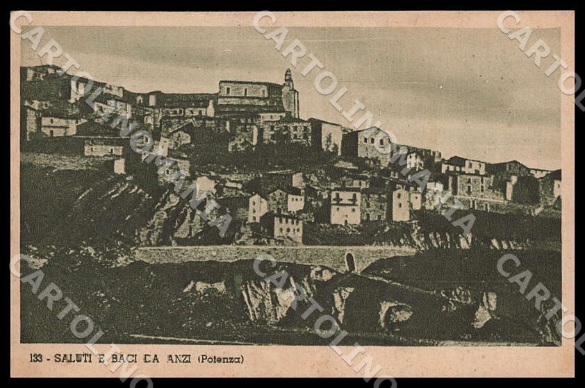 Potenza Anzi Saluti baci cartolina GM1142 – fronte