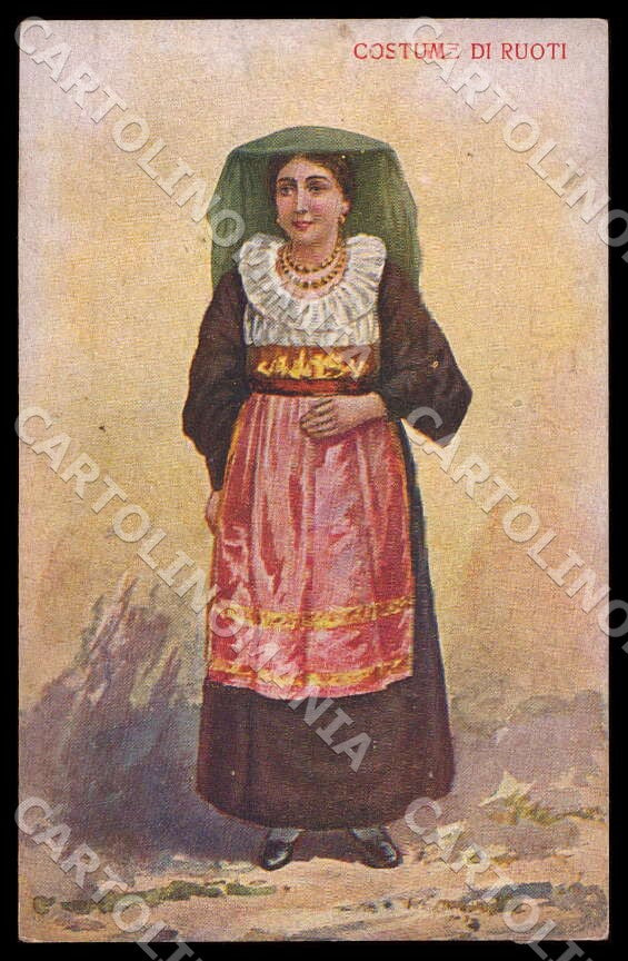 Potenza Ruoti Costume Costumi COLLA cartolina GM1146 – fronte