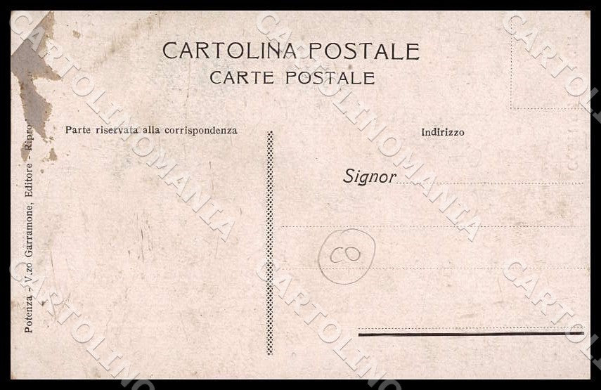 Potenza Ruoti Costume Costumi COLLA cartolina GM1146 – retro