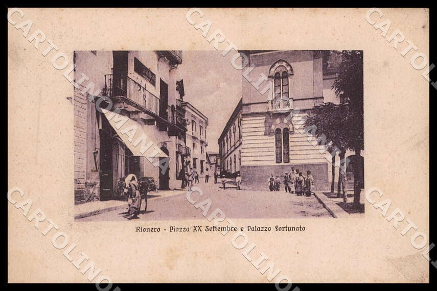 Potenza Rionero Vulture Piazza XX Settembre Palazzo Fortunato cartolina GM1147 – fronte