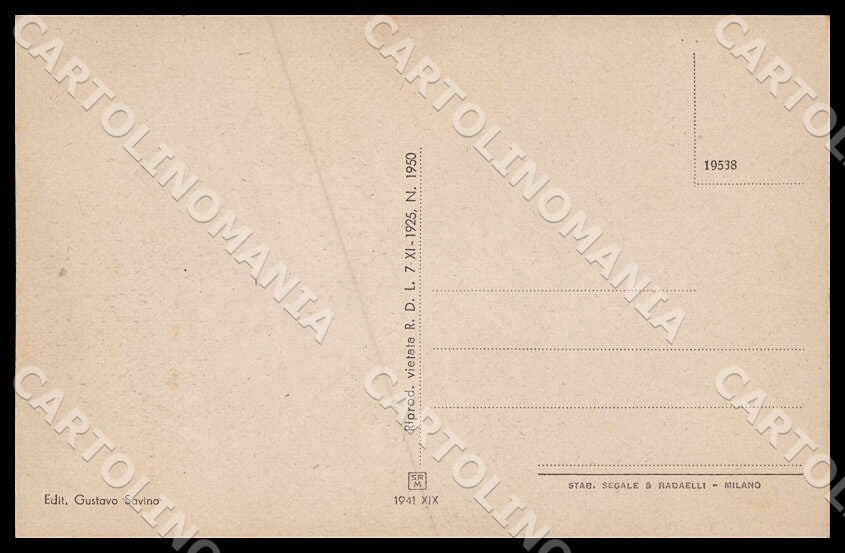 Potenza Rivello Panorama oriente cartolina GM1151 – retro