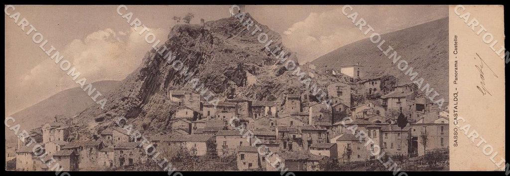 Potenza Sasso di Castalda Panorama Castello Doppia cartolina GM1155 – fronte