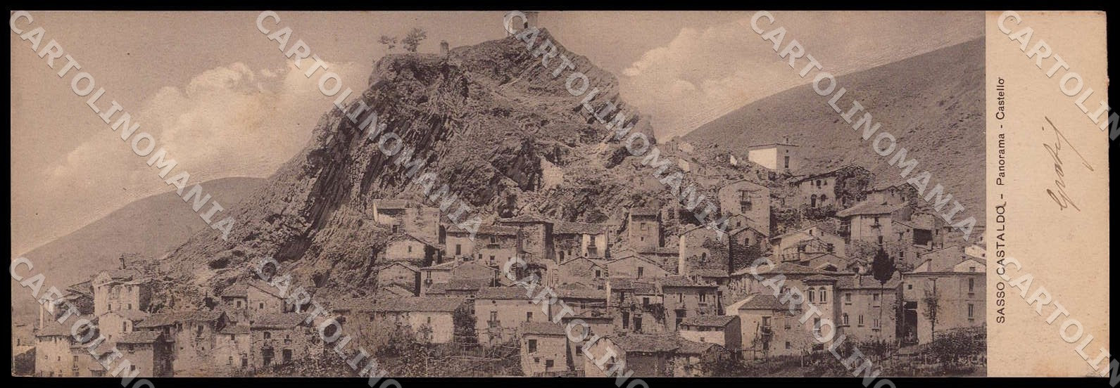 Potenza Sasso di Castalda Panorama Castello Doppia cartolina GM1155 – fronte