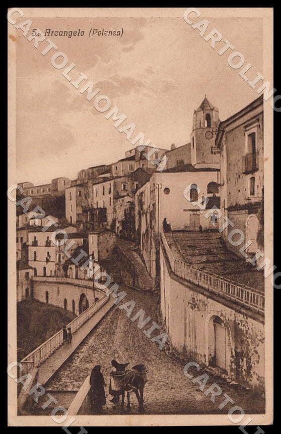 Potenza Sant'Arcangelo Asino cartolina GM1157 – fronte