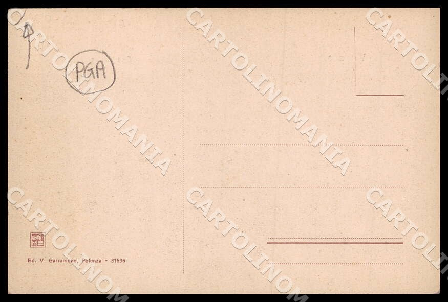 Potenza Viggiano Costumi popolari PIEGHINA cartolina GM1164 – retro