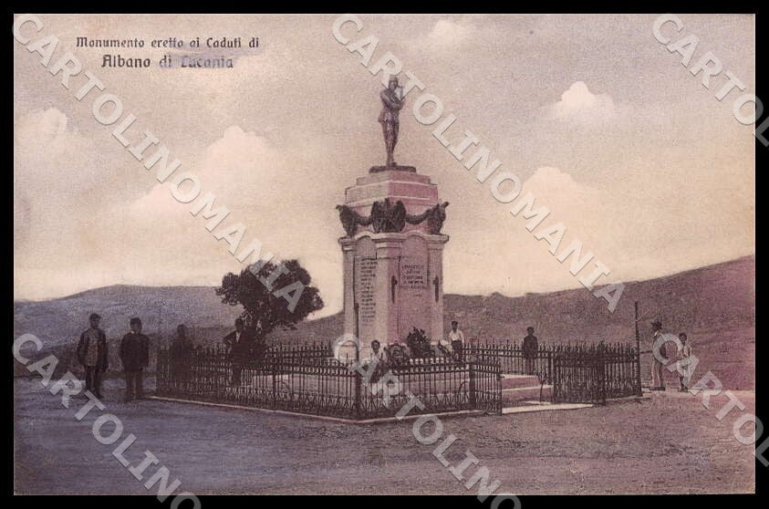 Potenza Albano di Lucania Monumento eretto Caduti cartolina GM1165 – fronte