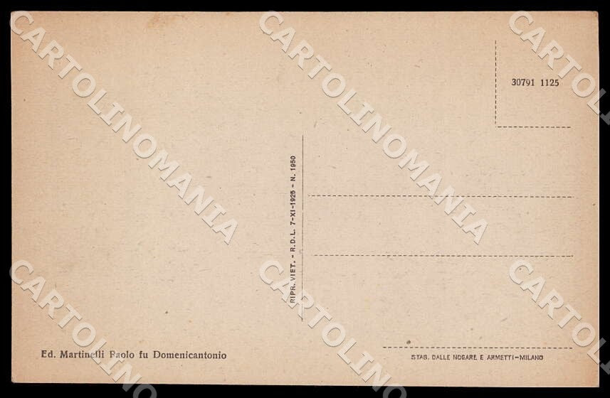 Potenza Avigliano Giardini Pubblici Monumento Caduti 1915 1918 cartolina GM1168 – retro