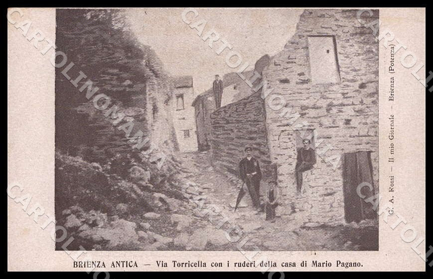 Potenza Brienza Antica Via Torricella ruderi casa Mario Pagano cartolina GM1173 – fronte