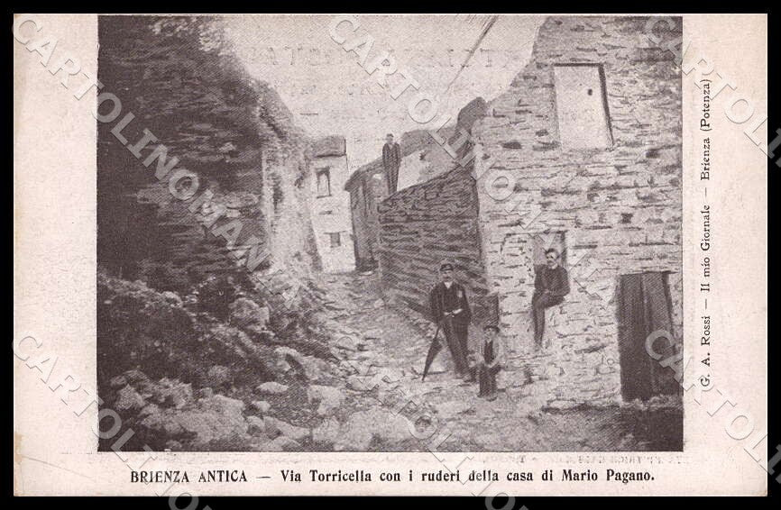 Potenza Brienza Antica Via Torricella ruderi casa Mario PIEGA cartolina GM1174 – fronte