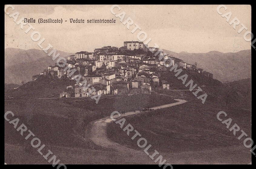 Potenza Bella Veduta settentrionale PIEGHINE MACCHIE cartolina GM1181 – fronte