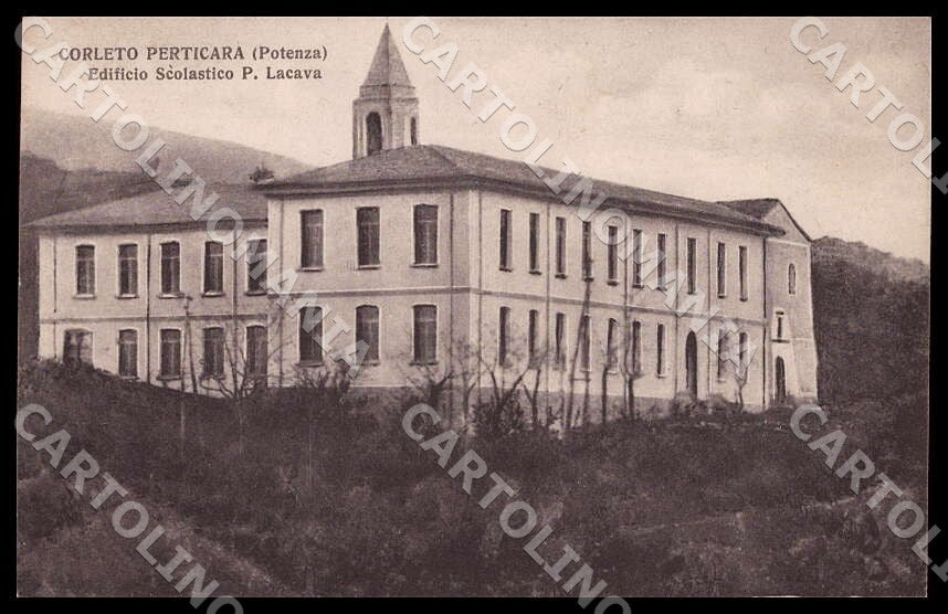 Potenza Corleto Perticara Edificio Scolastico Pietro SCOLLATA cartolina GM1182 – fronte