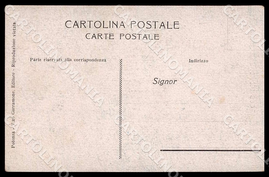Potenza Campomaggiore Costume Costumi cartolina GM1184 – retro