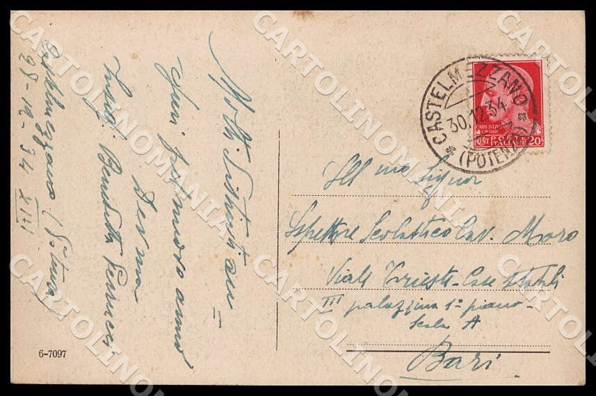 Potenza Castelmezzano Scuola Campo Sportivo Antonio Campagna cartolina GM1185 – retro