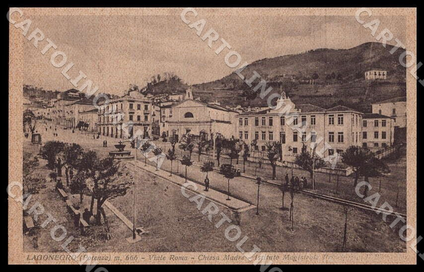 Potenza Lagonegro Viale Roma Chiesa Madre Istituto Magistrale cartolina GM1189 – fronte