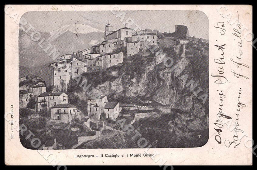 Potenza Lagonegro Castello Monte Sirino ABRASA cartolina GM1191 – fronte