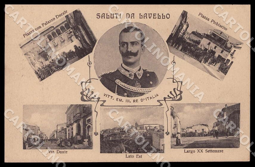 Potenza Lavello Saluti da Piazza Palazzo Ducale Savoia cartolina GM1196 – fronte