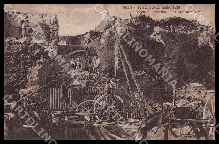 Potenza Melfi Terremoto 23 Luglio 1930 Rione San Martino cartolina GM1207 – fronte