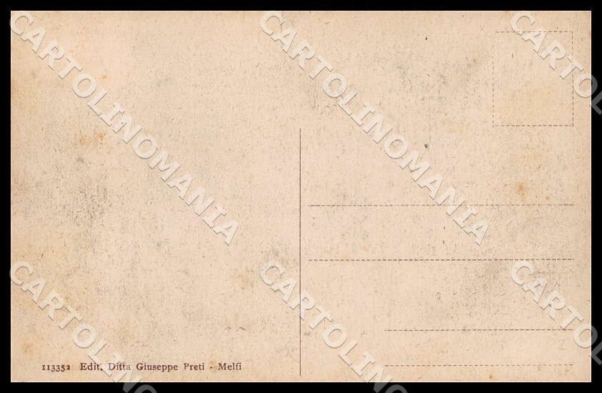 Potenza Melfi Terremoto 23 Luglio 1930 Rione San Martino cartolina GM1207 – retro