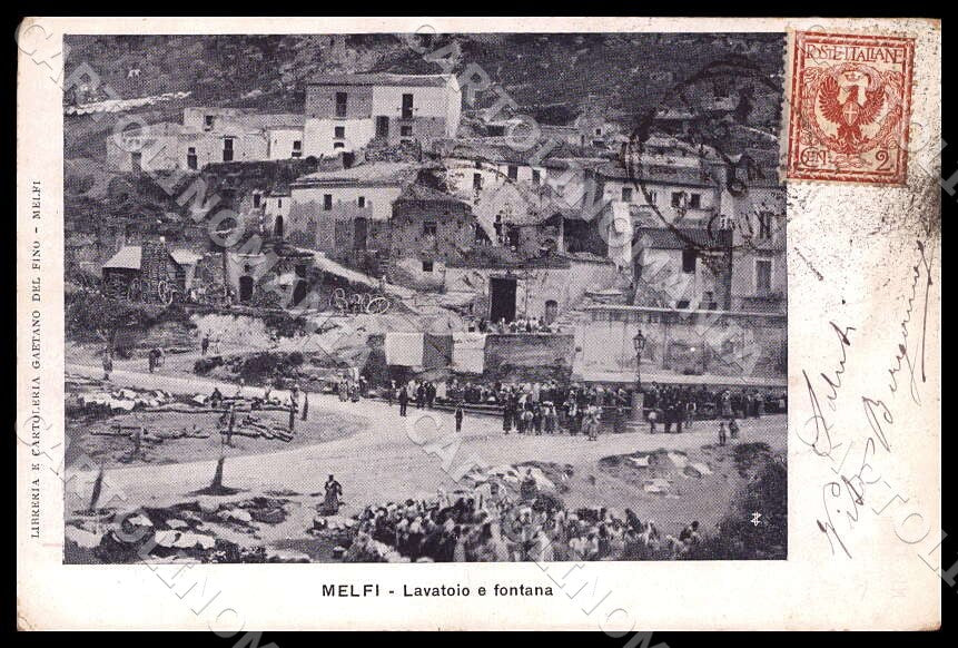 Potenza Melfi Lavatoio fontana cartolina GM1208 – fronte