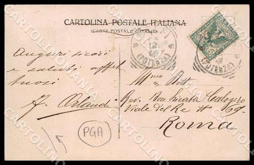 Potenza Melfi Regio Istituto Tecnico Gasparrini PIEGHINA cartolina GM1213 – retro
