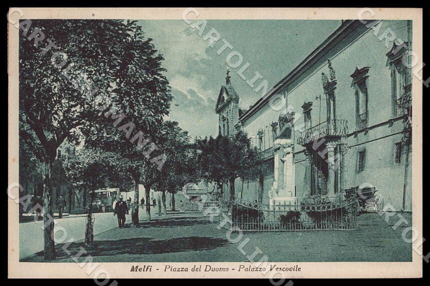 Potenza Melfi Piazza Duomo Palazzo Vescovile Corriera cartolina GM1214 – fronte