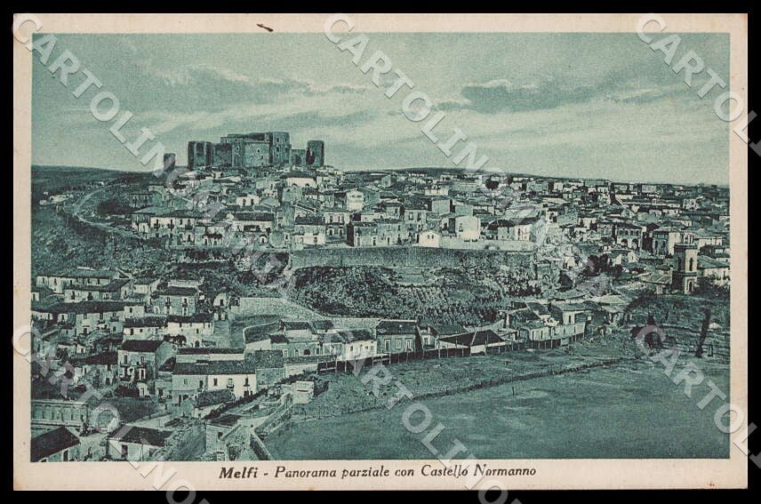 Potenza Melfi Panorama parziale Castello Normanno cartolina GM1215 – fronte