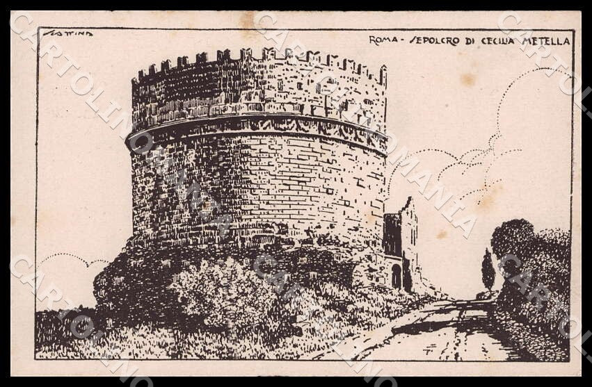 Roma Città Scattina Sepolcro Cecilia Metella MACCHIE cartolina GM1233 – fronte