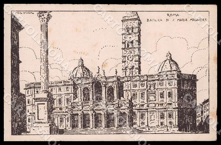 Roma Città Scattina Basilica Santa Maria Maggiore cartolina GM1237 – fronte