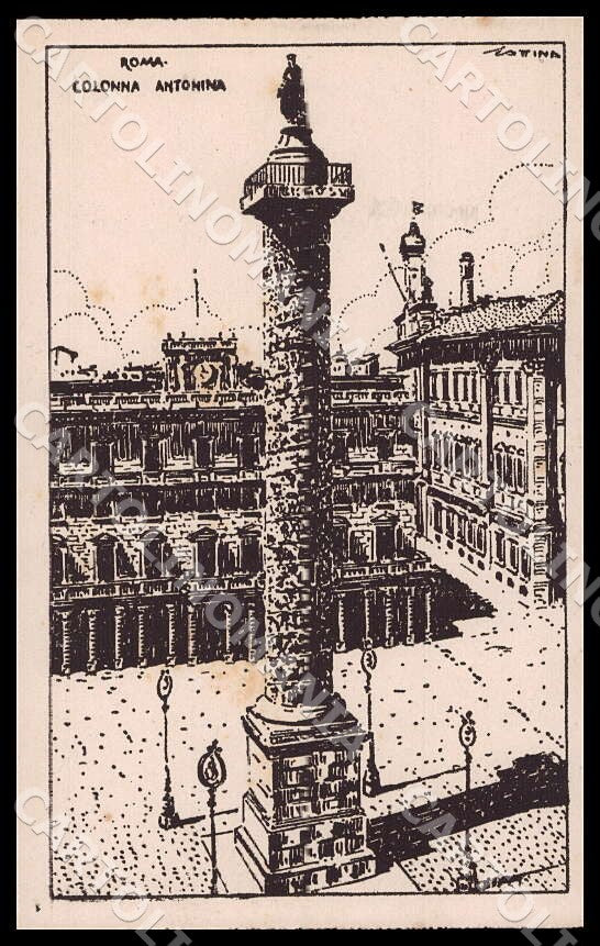 Roma Città Scattina Colonna Antonina cartolina GM1238 – fronte