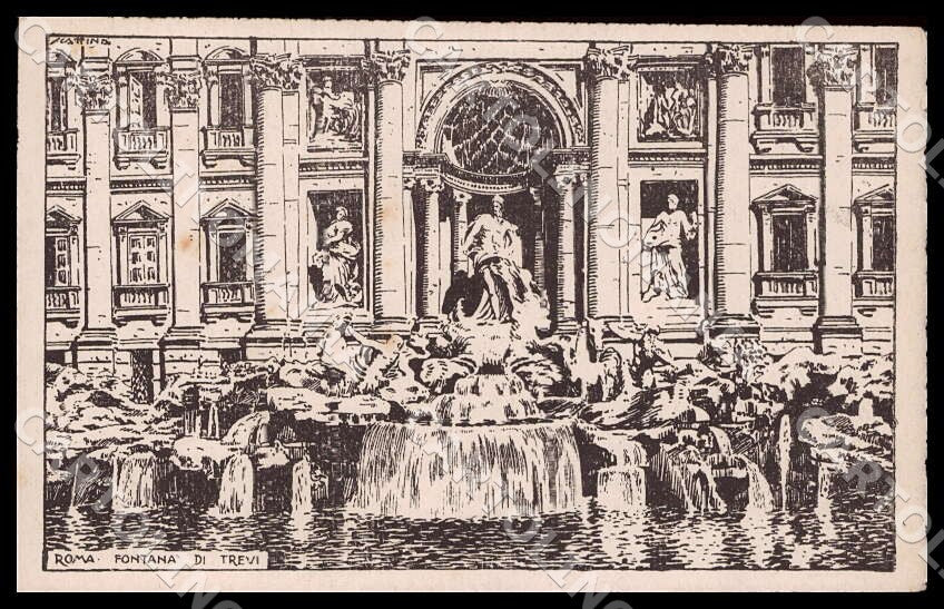 Roma Città Scattina Fontana Trevi cartolina GM1243 – fronte