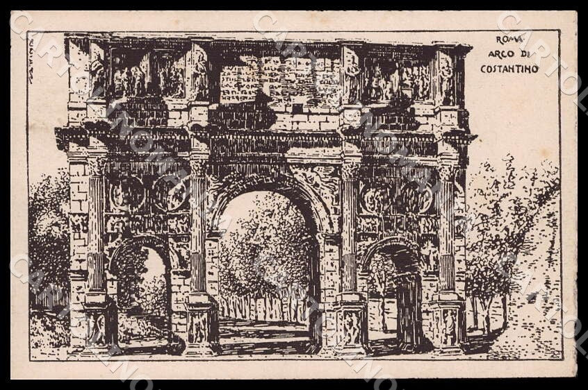Roma Città Scattina Arco Costantino cartolina GM1244 – fronte