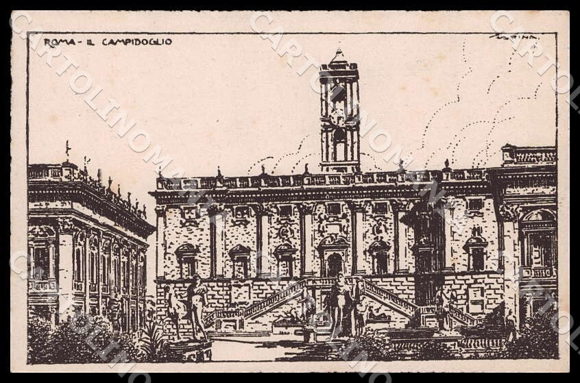 Roma Città Scattina Campidoglio cartolina GM1245 – fronte