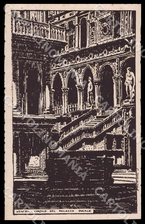 Venezia Città Scattina Cortile Palazzo Ducale cartolina GM1249 – fronte
