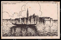 Venezia Città Scattina Isola San Giorgio Gondola cartolina GM1251 – fronte