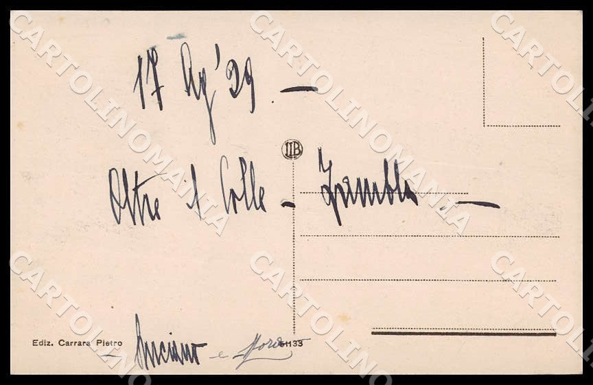 Bergamo Oltre il Colle Veduta Generale Monte Alben Stazione cartolina GM1253 – retro