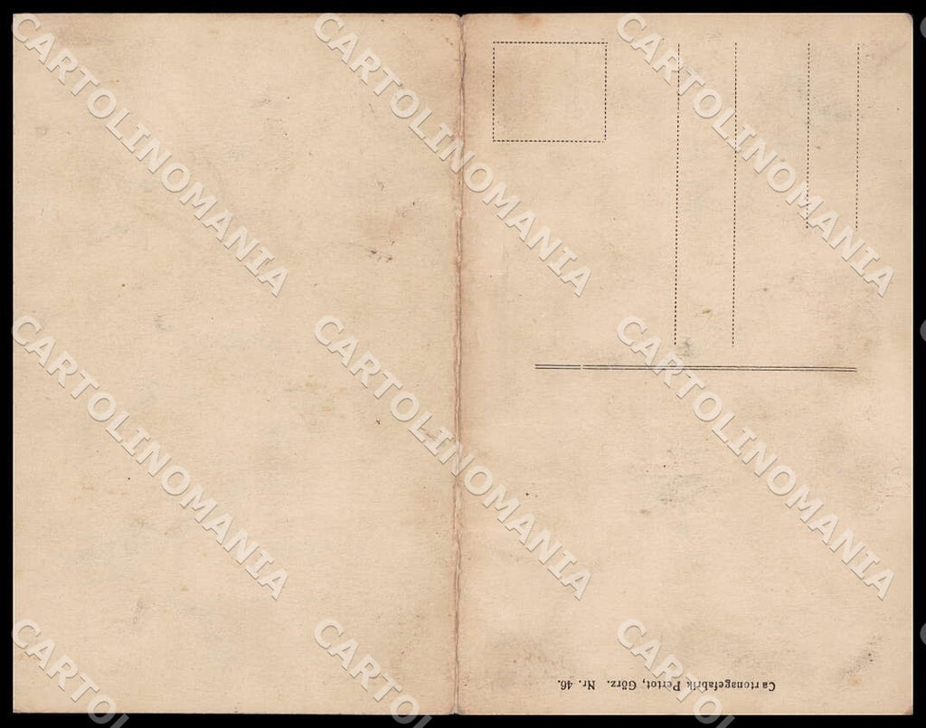 Gorizia Città Podgora gesehen Stabilimento Doppia cartolina GM1255 – retro