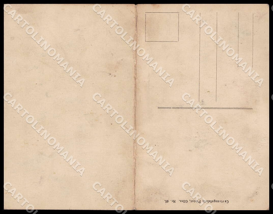 Gorizia Città Podgora gesehen Stabilimento Doppia cartolina GM1255 – retro