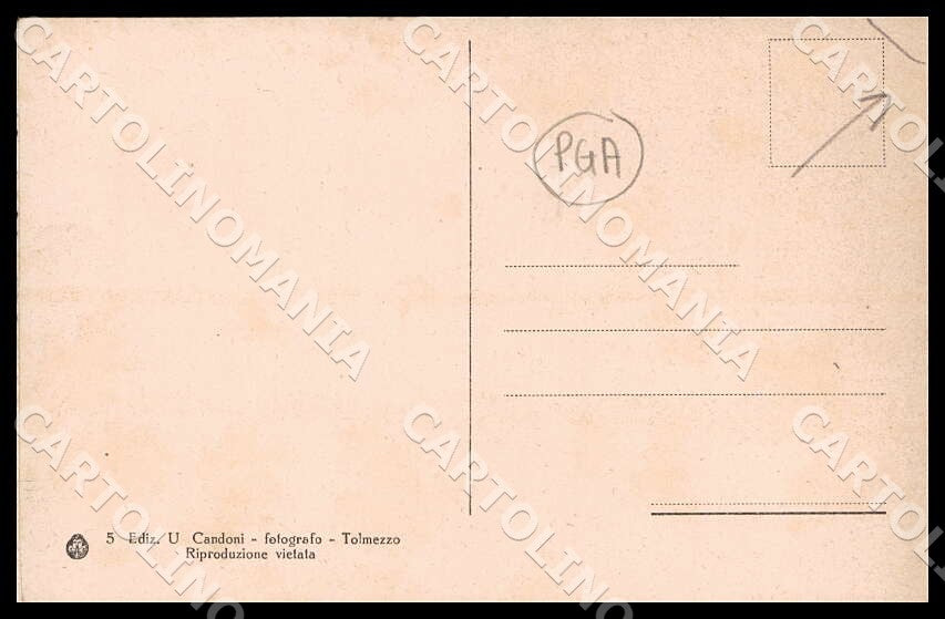 Udine Arta Terme Carnia Piano Albergo Poldo PIEGHINA cartolina GM1261 – retro