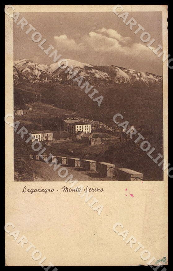 Potenza Lagonegro Monte Serino PIEGHINE SCOLLATA cartolina GM1266 – fronte