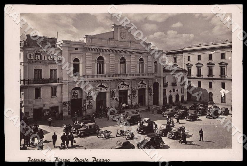 Potenza Città Piazza Mario Pagano Auto ABRASA RIFILATA Foto cartolina GM1278 – fronte