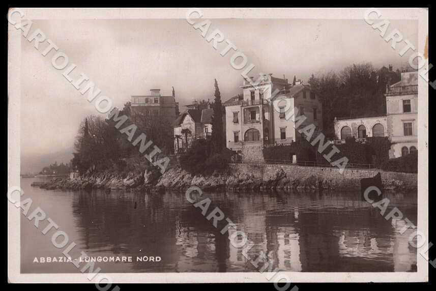 Croazia Croatia Fiume Abbazia Opatija Lungomare Nord Foto cartolina GM1294 – fronte